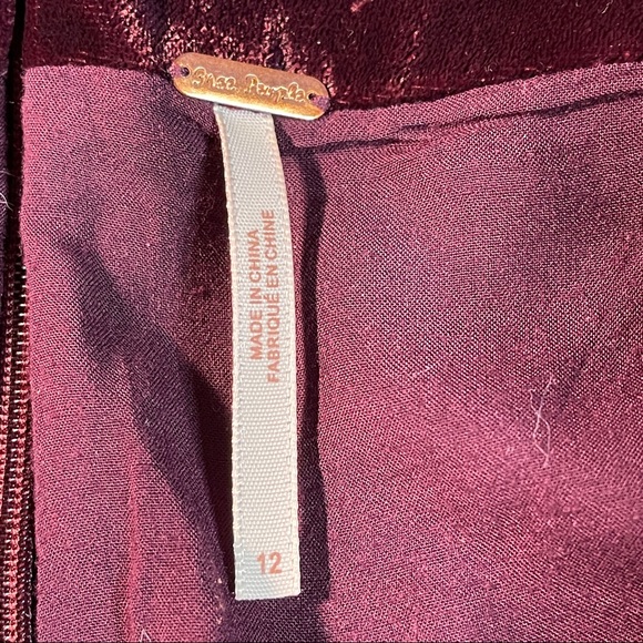 Free People Purple Solid Velvet Bohemian Shorts Size 12 - Picture 6 of 8